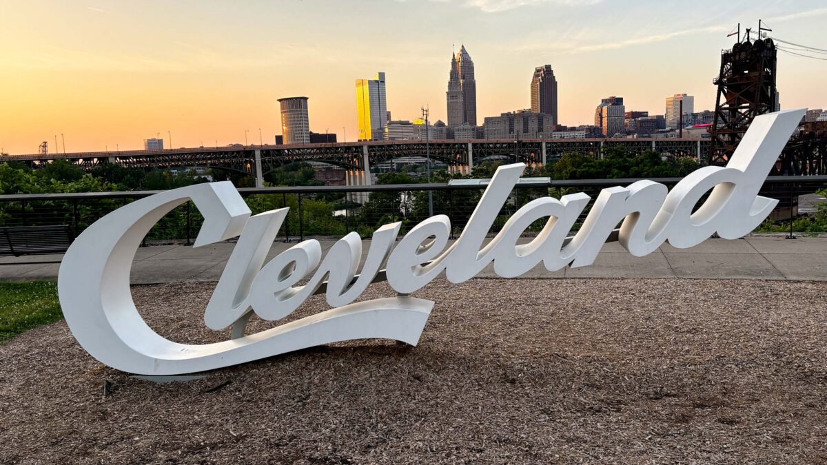 One of the many Cleveland signs across "The Land." By Jefferson Graham for the Photowalks series